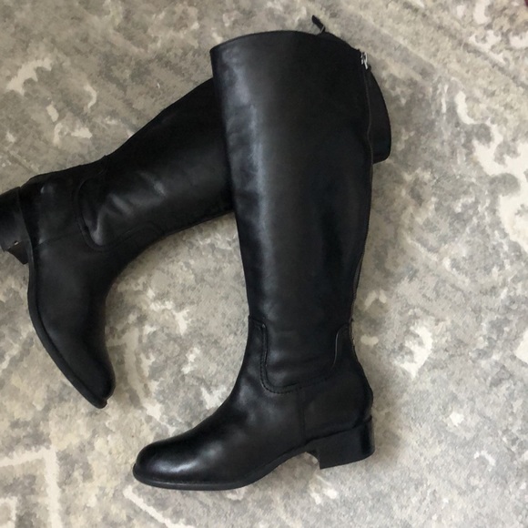 FRANCO SARTO Crane Black Leather Boots - Picture 2 of 13